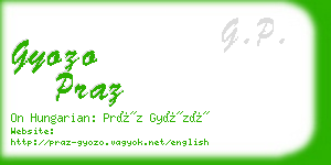 gyozo praz business card